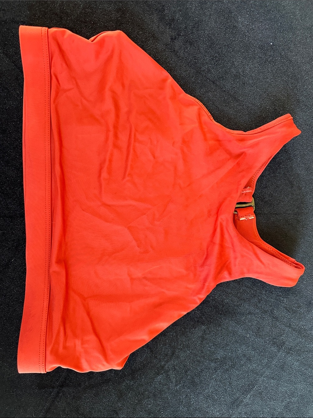 Andie Vibrant Orange-Red Sporty Swim Top